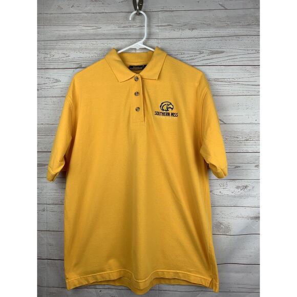 Vintage Southern Miss Golden‎ Eagles Embroidered Golf Polo Ladies large - Picture 1 of 4